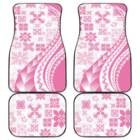 Pink Hawaiian Quilt Pattern Car Mats Mixed Polynesian Tribal Arty