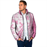 Pink Hawaiian Quilt Pattern Padded Jacket Mixed Polynesian Tribal Arty LT9 - Polynesian Pride