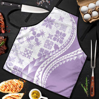 Purple Hawaiian Quilt Pattern Apron Mixed Polynesian Tribal Arty - Polynesian Pride