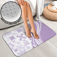 Purple Hawaiian Quilt Pattern Bathroom Set Mixed Polynesian Tribal Arty - Polynesian Pride