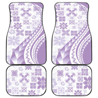 Purple Hawaiian Quilt Pattern Car Mats Mixed Polynesian Tribal Arty
