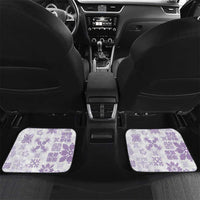 Purple Hawaiian Quilt Pattern Car Mats Mixed Polynesian Tribal Arty