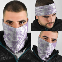 Purple Hawaiian Quilt Pattern Neck Gaiter Mixed Polynesian Tribal Arty - Polynesian Pride
