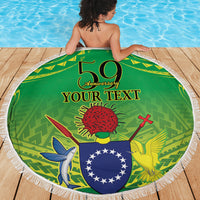 Cook Islands Constitution Day Beach Blanket Kuki Airani Since 1965