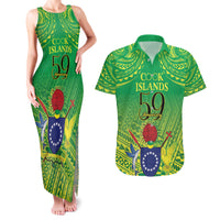 Cook Islands Constitution Day Couples Matching Tank Maxi Dress and Hawaiian Shirt Kuki Airani Since 1965