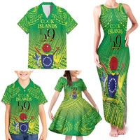 Cook Islands Constitution Day Family Matching Tank Maxi Dress and Hawaiian Shirt Kuki Airani Since 1965