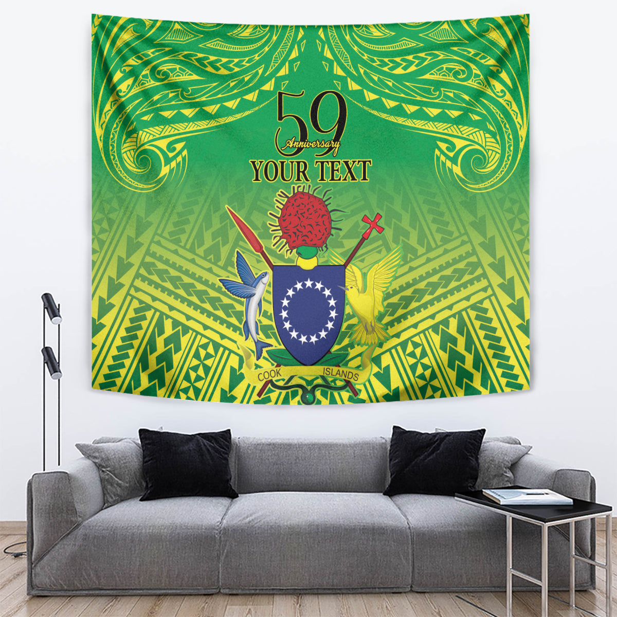 Cook Islands Constitution Day Tapestry Kuki Airani Since 1965