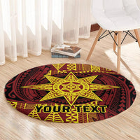 Personalised Tonga Haapai High School Round Carpet Special Kupesi Pattern
