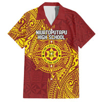 Personalised Tonga Niuatoputapu High School Family Matching Off Shoulder Maxi Dress and Hawaiian Shirt Special Kupesi Pattern