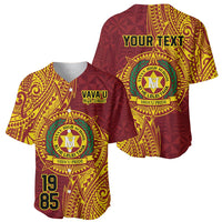 Personalised Tonga Vava'u High School Baseball Jersey Since 1985 Special Kupesi Pattern LT9 - Polynesian Pride