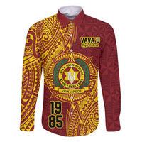 Personalised Tonga Vava'u High School Family Matching Tank Maxi Dress and Hawaiian Shirt Since 1985 Special Kupesi Pattern