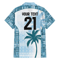 Custom Fiji Rugby Family Matching Long Sleeve Bodycon Dress and Hawaiian Shirt History Champions World Cup 7s - Bllue