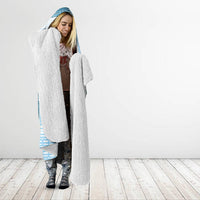 Custom Fiji Rugby Hooded Blanket History Champions World Cup 7s - Bllue