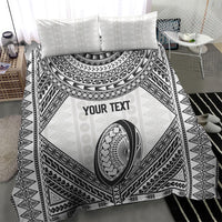 Custom Rugby Fiji National Heritage Bedding Set White Traditional Masi Inspired