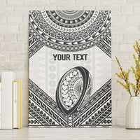 Custom Rugby Fiji National Heritage Canvas Wall Art White Traditional Masi Inspired