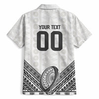 Custom Rugby Fiji National Heritage Hawaiian Shirt White Traditional Masi Inspired LT9 - Polynesian Pride