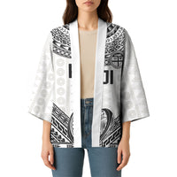 Custom Rugby Fiji National Heritage Kimono White Traditional Masi Inspired