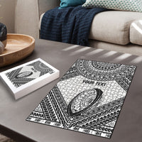 Custom Rugby Fiji National Heritage Puzzle White Traditional Masi Inspired