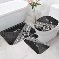 Custom Rugby Fiji Bathroom Set Black Traditional Masi Inspired