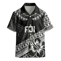 Custom Rugby Fiji Kid Hawaiian Shirt Black Traditional Masi Inspired LT9 - Polynesian Pride