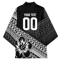 Custom Rugby Fiji Kimono Black Traditional Masi Inspired