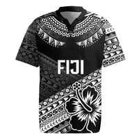 Custom Rugby Fiji Rugby Jersey Black Traditional Masi Inspired