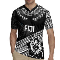 Custom Rugby Fiji Rugby Jersey Black Traditional Masi Inspired