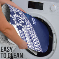 Custom Rugby Fiji Bathroom Set Blue Traditional Masi Inspired