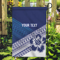 Custom Rugby Fiji Garden Flag Blue Traditional Masi Inspired