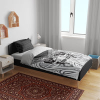 Custom Rugby New Zealand Black Fern Bedding Set Niho Taniwha Inspired