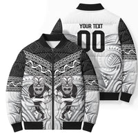 Custom Rugby New Zealand Black Fern Bomber Puffer Jacket Niho Taniwha Inspired