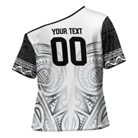 Custom Rugby New Zealand Black Fern Cross Shoulder Shirt Niho Taniwha Inspired