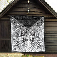 Custom Rugby New Zealand Black Fern Quilt Niho Taniwha Inspired