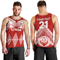 Custom Tonga Rugby Men Tank Top Proud Tongan Ngatu Kupesi World Cup 2023 No1 LT9 - Polynesian Pride