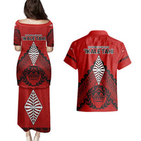 Tonga Rugby Couples Matching Puletasi Dress and Hawaiian Shirt Proud Tongan Ngatu Kupesi World Cup 2023 No2 LT9 - Polynesian Pride