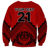 Custom Tonga Rugby Sweatshirt Proud Tongan Ngatu Kupesi World Cup 2023 No2 LT9 - Polynesian Pride