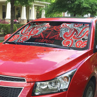 Aotearoa Iwi Ngapuhi Auto Sun Shade Maori Wharenui House Tribal Pattern