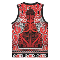 Aotearoa Iwi Ngapuhi Basketball Jersey Maori Wharenui House Tribal Pattern