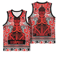 Aotearoa Iwi Ngapuhi Basketball Jersey Maori Wharenui House Tribal Pattern