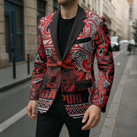 Aotearoa Iwi Ngapuhi Blazer Maori Wharenui House Tribal Pattern