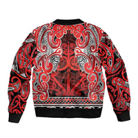 Aotearoa Iwi Ngapuhi Bomber Jacket Maori Wharenui House Tribal Pattern