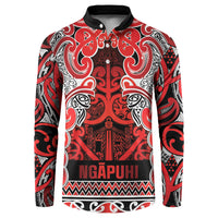 Aotearoa Iwi Ngapuhi Button Sweatshirt Maori Wharenui House Tribal Pattern