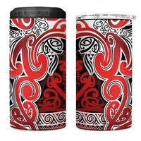 Aotearoa Iwi Ngapuhi 4 in 1 Can Cooler Tumbler Maori Wharenui House Tribal Pattern