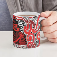 Aotearoa Iwi Ngapuhi Ceramic Mug Maori Wharenui House Tribal Pattern