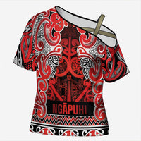 Aotearoa Iwi Ngapuhi Cross Shoulder Shirt Maori Wharenui House Tribal Pattern
