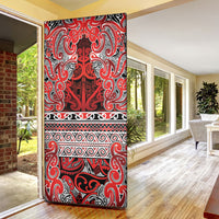 Aotearoa Iwi Ngapuhi Door Cover Maori Wharenui House Tribal Pattern