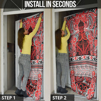 Aotearoa Iwi Ngapuhi Door Cover Maori Wharenui House Tribal Pattern