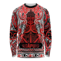 Aotearoa Iwi Ngapuhi Long Sleeve Shirt Maori Wharenui House Tribal Pattern