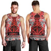 Aotearoa Iwi Ngapuhi Men Tank Top Maori Wharenui House Tribal Pattern