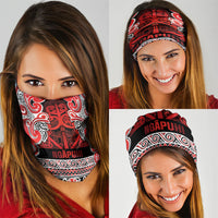 Aotearoa Iwi Ngapuhi Neck Gaiter Maori Wharenui House Tribal Pattern